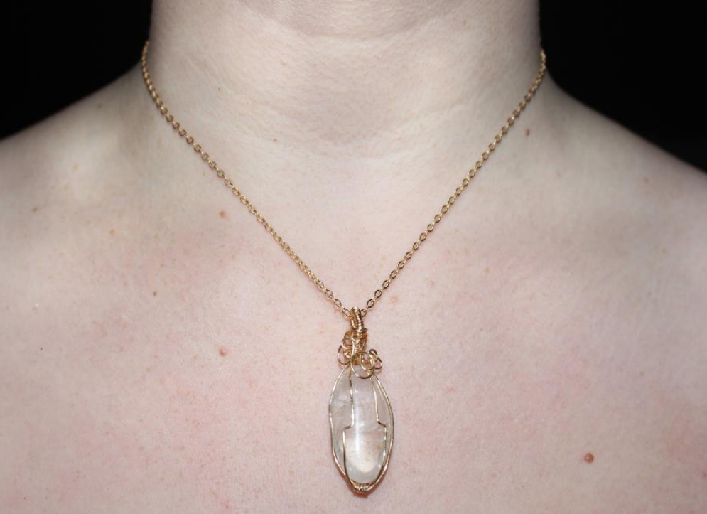 ☆ Clear Quartz wrapped necklace ☆