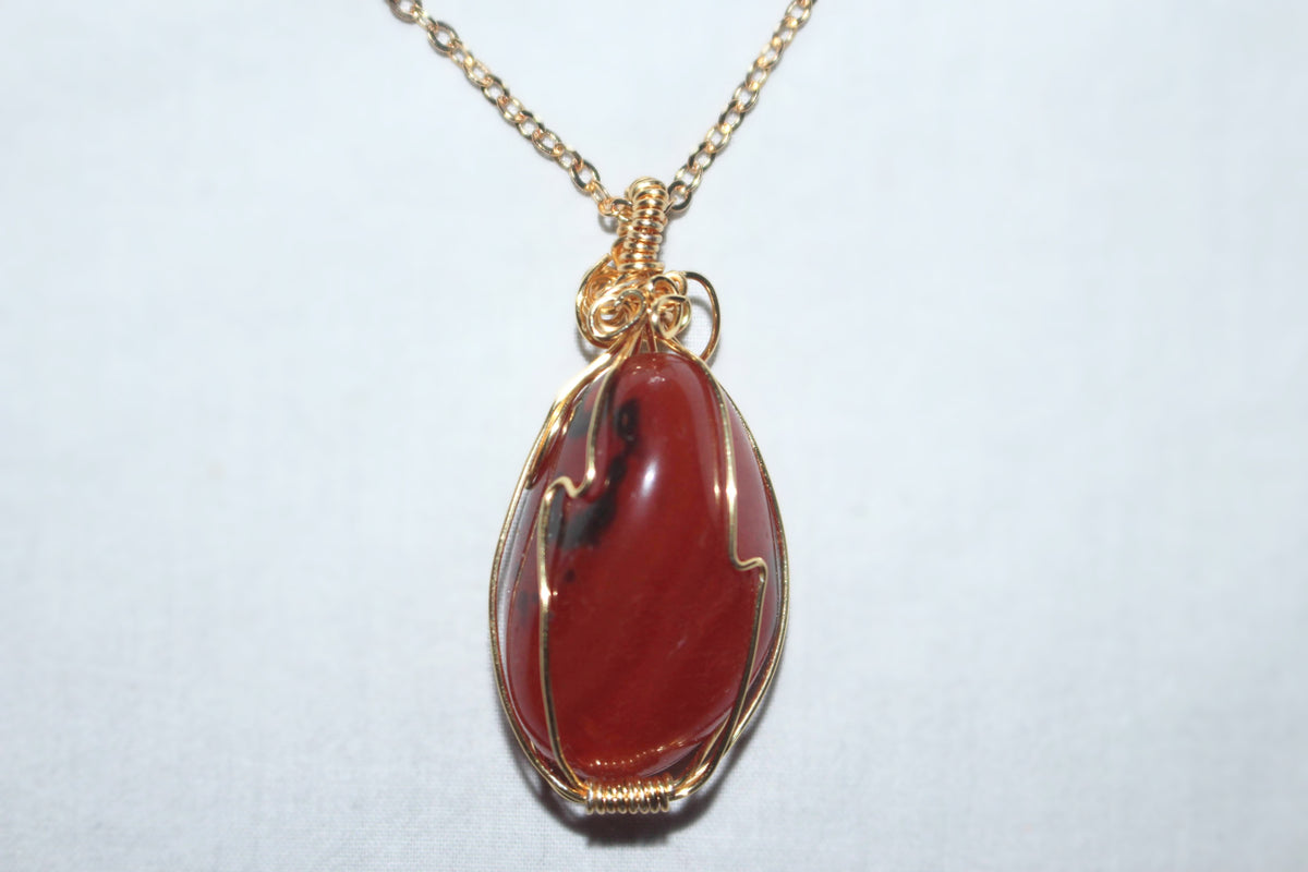 ☆ Carnelian wrapped necklace ☆
