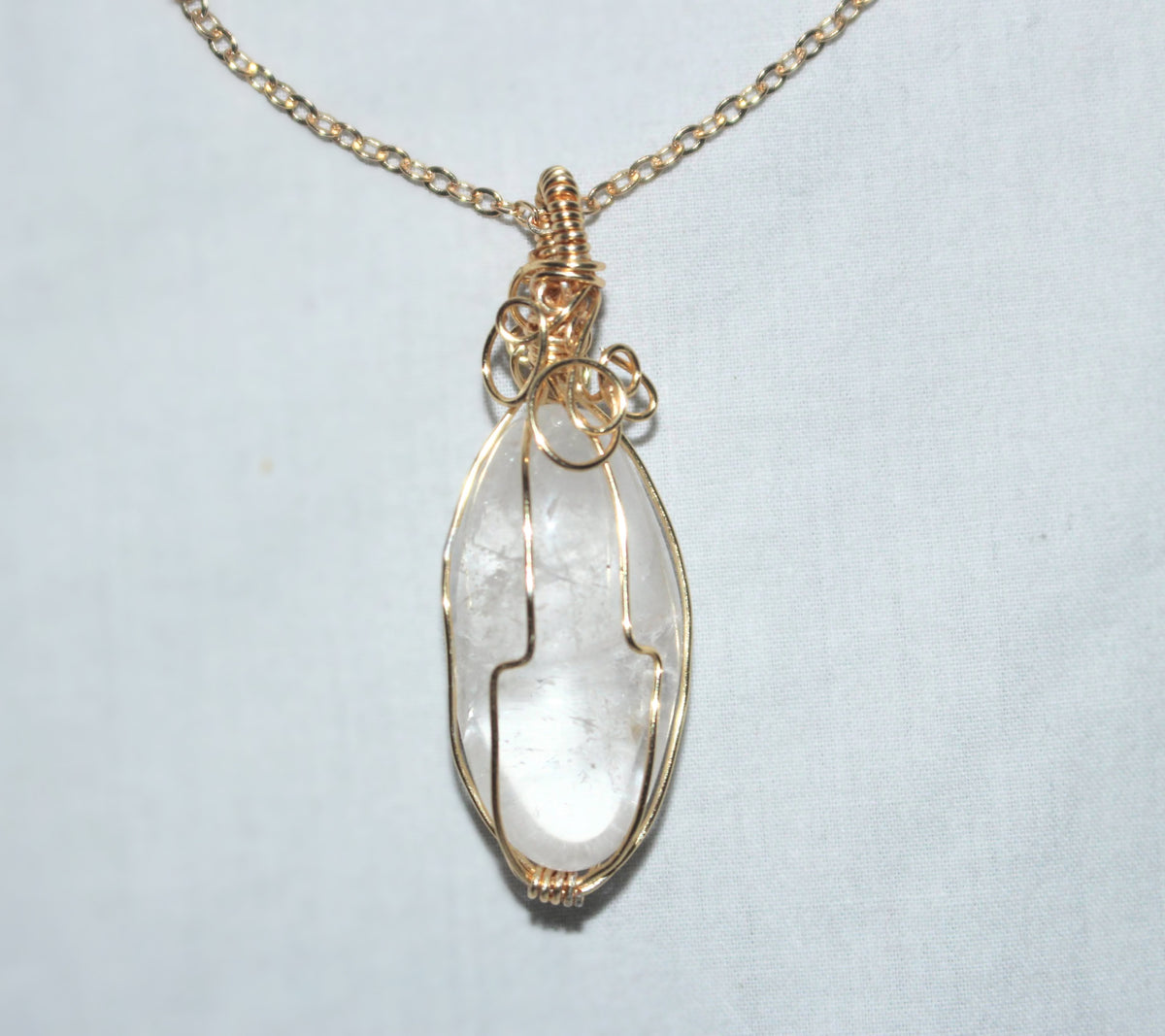 ☆ Clear Quartz wrapped necklace ☆