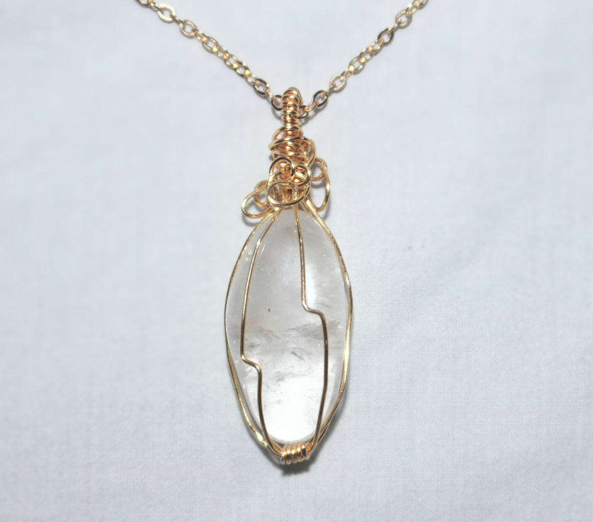 ☆ Clear Quartz wrapped necklace ☆