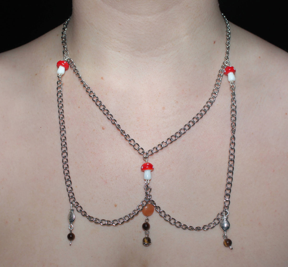 ☆ Toadstool Layered Chain necklace ☆