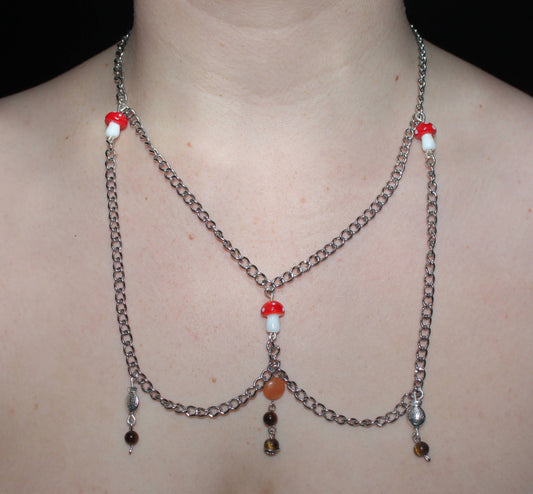 ☆ Toadstool Layered Chain necklace ☆